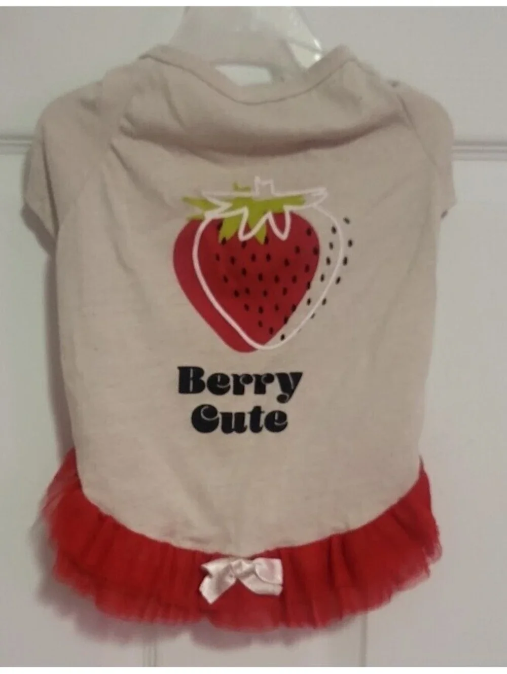 BERRY CUTE 🍓 TUTU PET TEE T- SHIRT LARGE